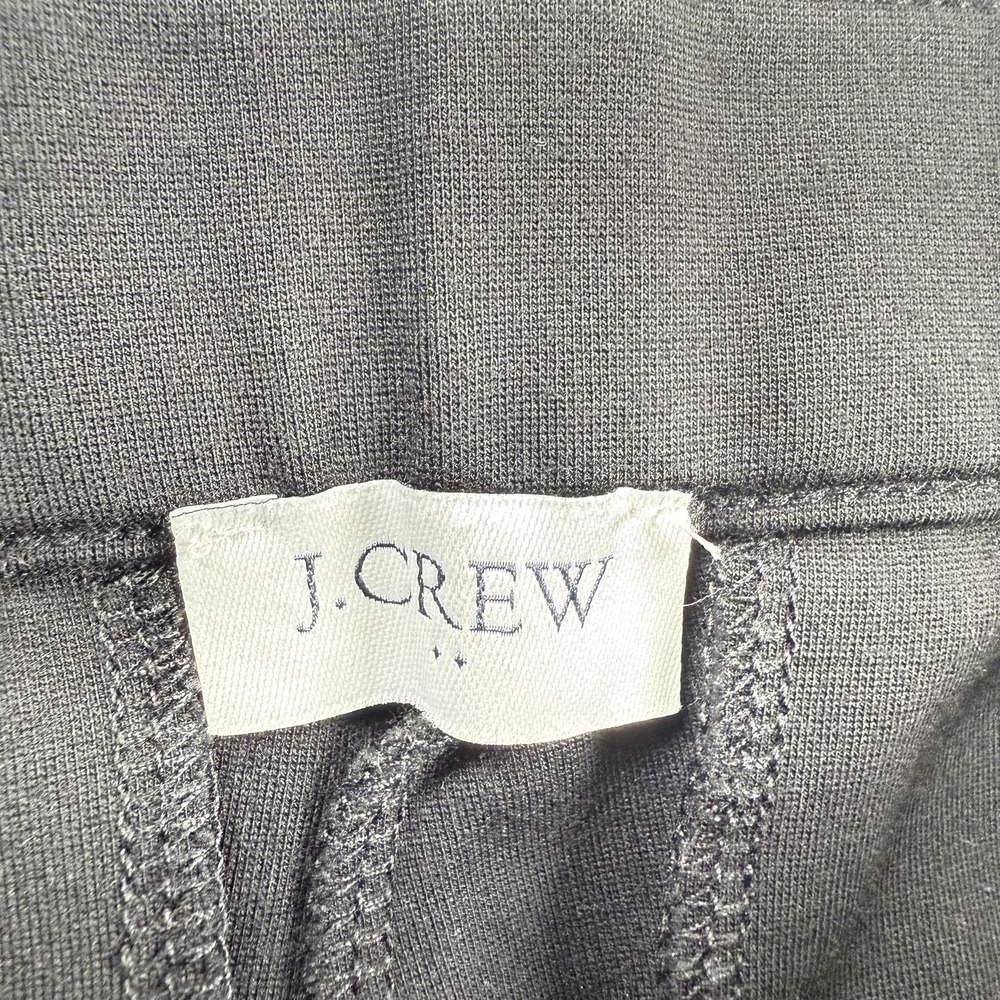 J Crew Knit Dress Pant Womens 10 Black Pull On Straight Leg Work Office Mob Wife - Picture 7 of 8